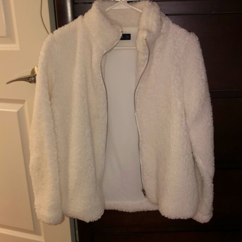 Size Small Cream White Sherpa Jacket